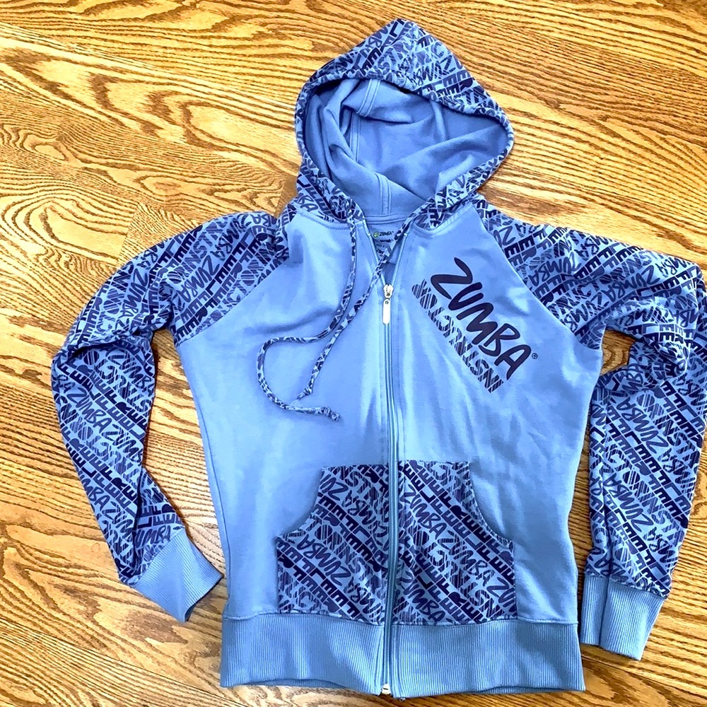 Zumba Zip Up Jacket Hoodie Sweatshirt Size Small